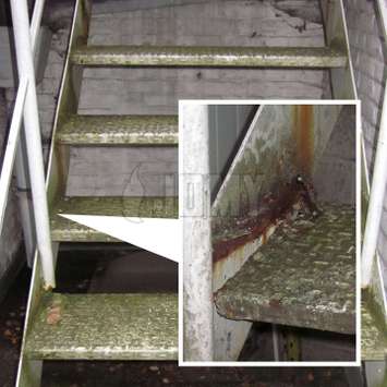 Verrostete Stahltreppe Verrostete Stahltreppe.
